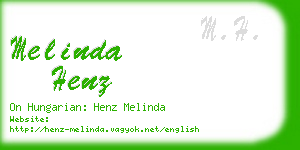 melinda henz business card